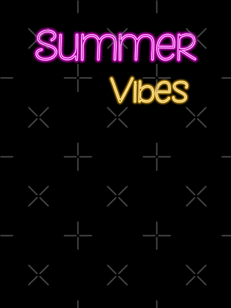 Neon summer vibes text on brick wall by AnnArtshock