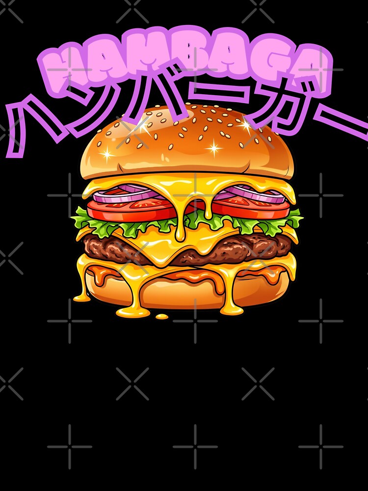 Hambaga Japanese Hamburger Burger Anime Food by Shirt-Otakus