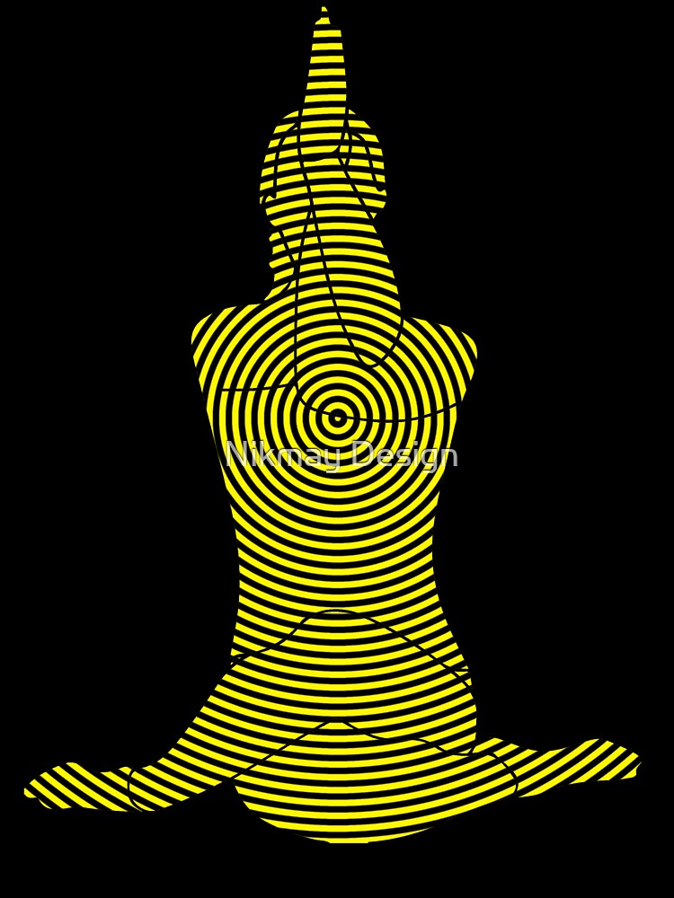 Yoga and meditation practice 2 yellow by Nikmay Design
