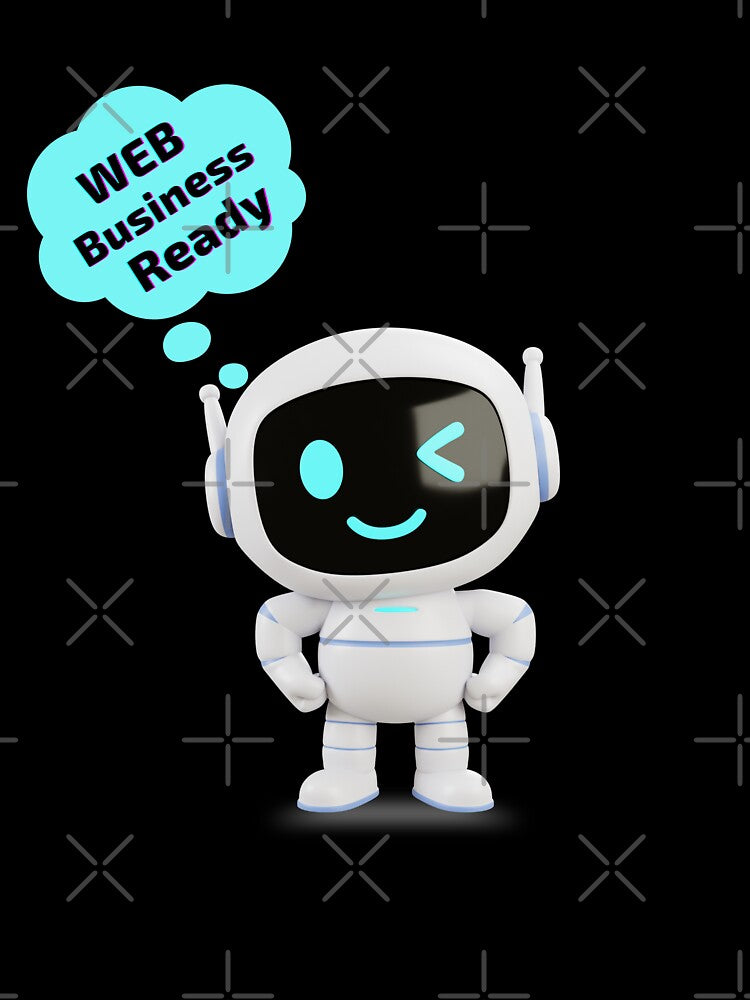 Web Business Ready – Cute Tech Robot Design by Ink & Soul