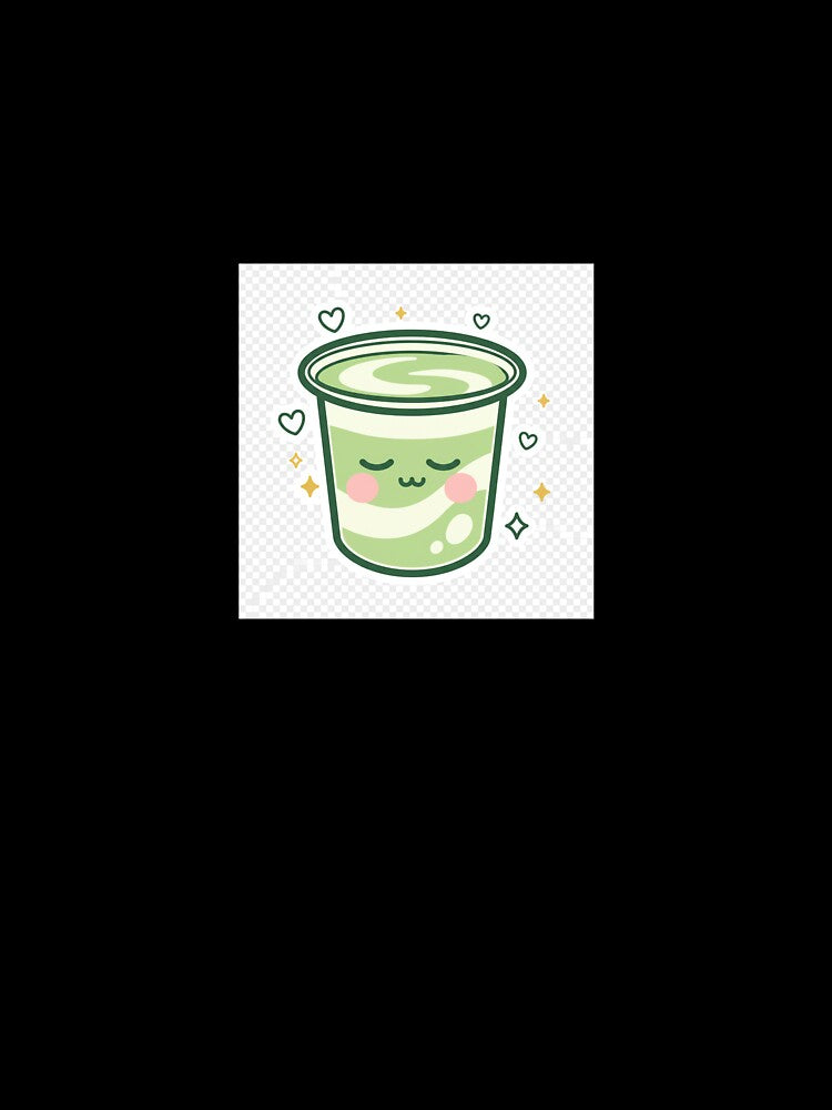 Sleepy Matcha – Cute Kawaii Matcha Latte Sticker | Cozy Aesthetic by mayatA-rt