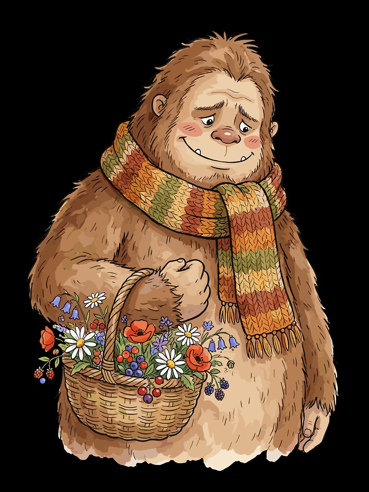 Cryptidcore: Bigfoot's Berry Basket by bapupa
