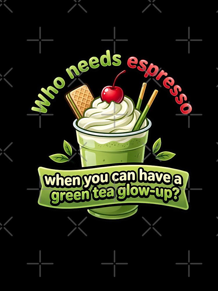Matcha Milkshake Green Tea Glow Up Espresso Alternative by BobaBunny76
