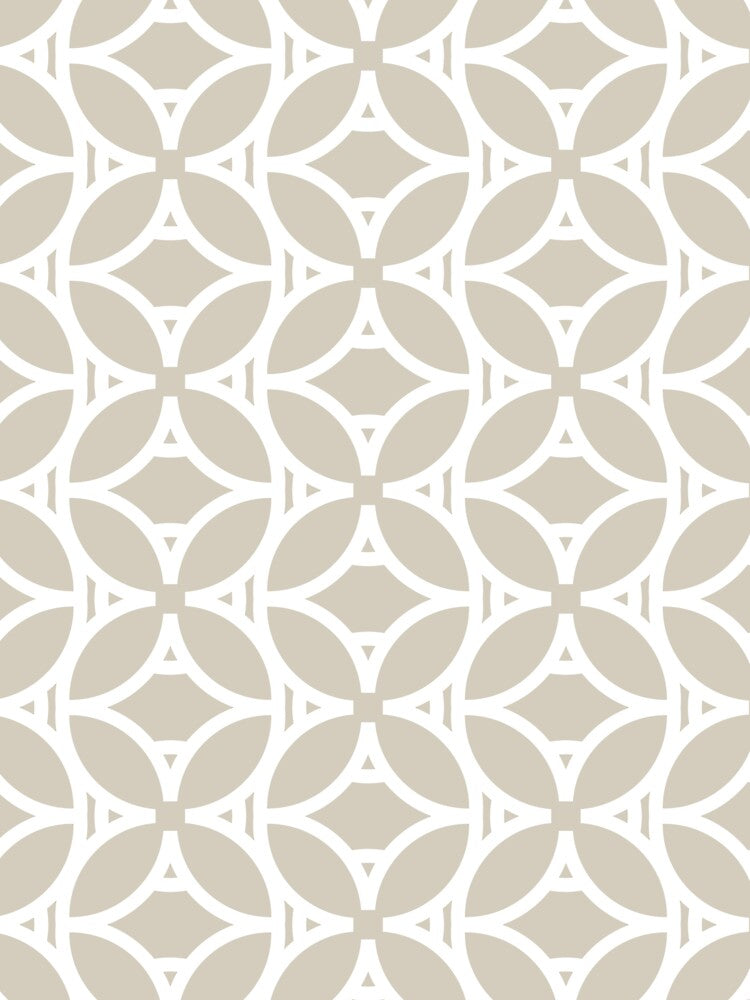 Beige and White Tessellation Line Pattern 37 Pairs DE 2022 Trending Color Bay Salt DET642 by ColorOfTheYears