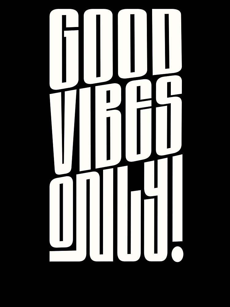 Good Vibes Only Retro Typography Design by WojcikDesigners