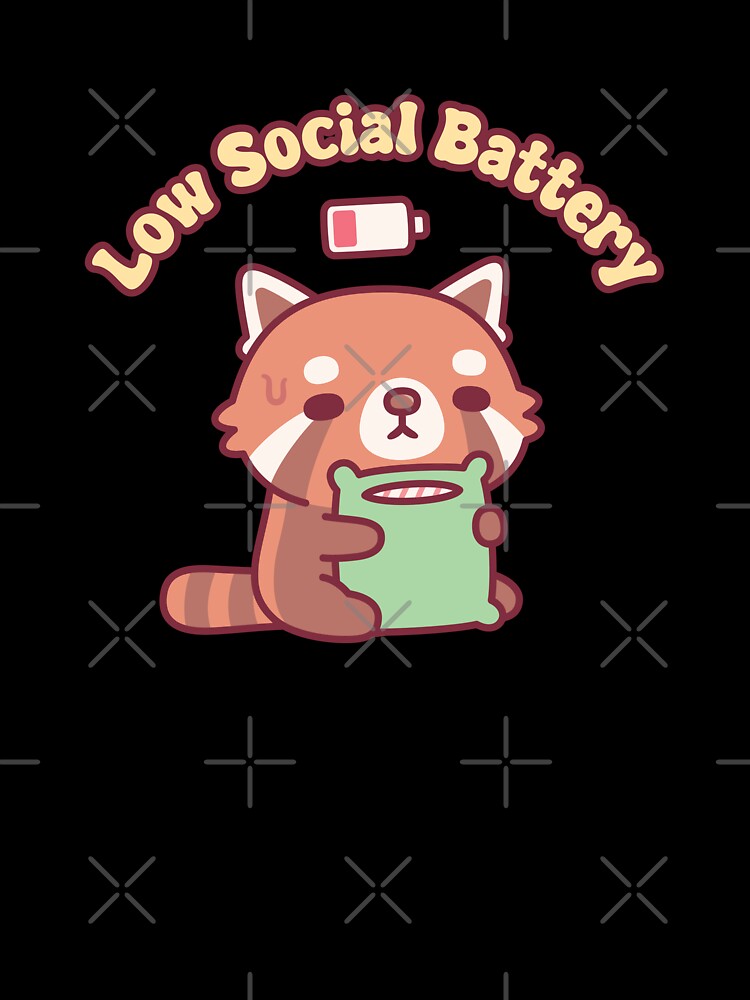 Cute Red Panda Born With Low Social Battery by rustydoodle