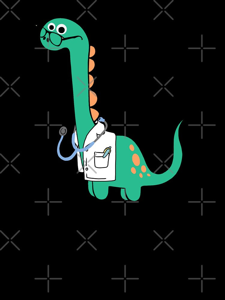 Cute Dinosaur Doctor with Stethoscope – Kids Medical Gift by karolaart