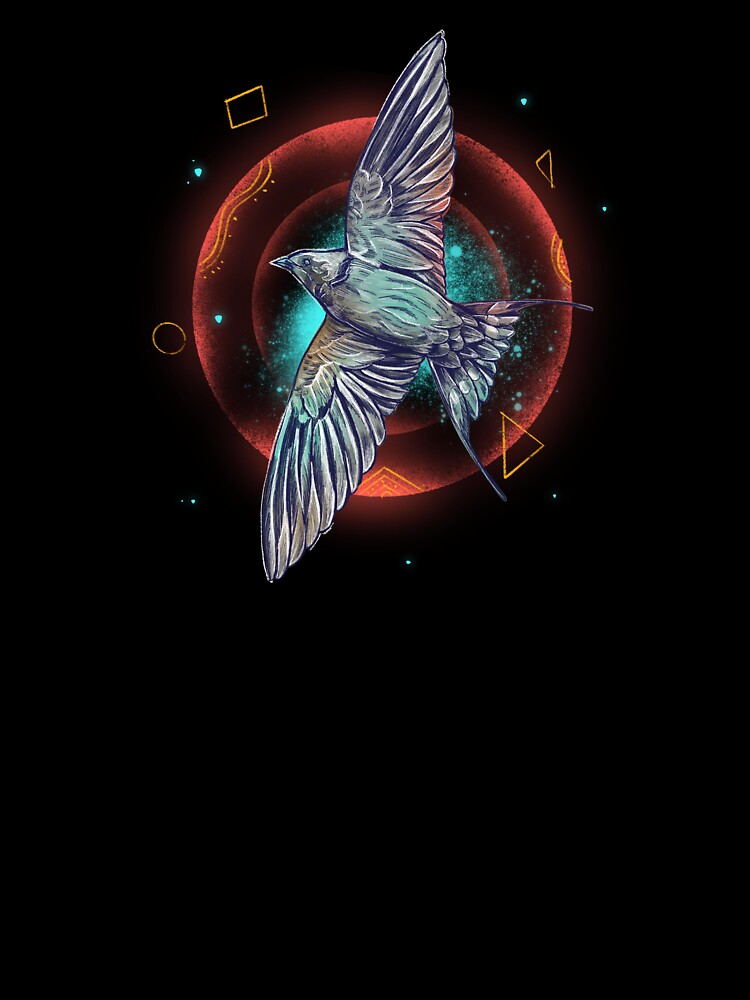 Electric Flight: A Neon Bird Soaring Through Geometric Skies by JeysonLopez