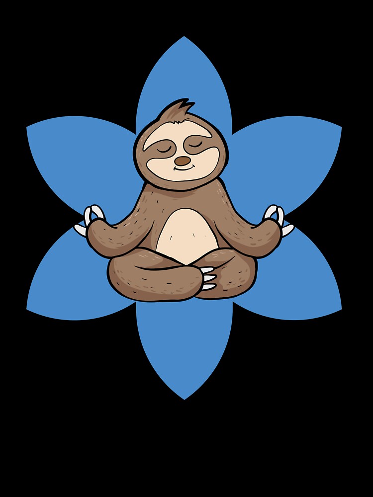 Sloth doing meditation for inner peace by darshants