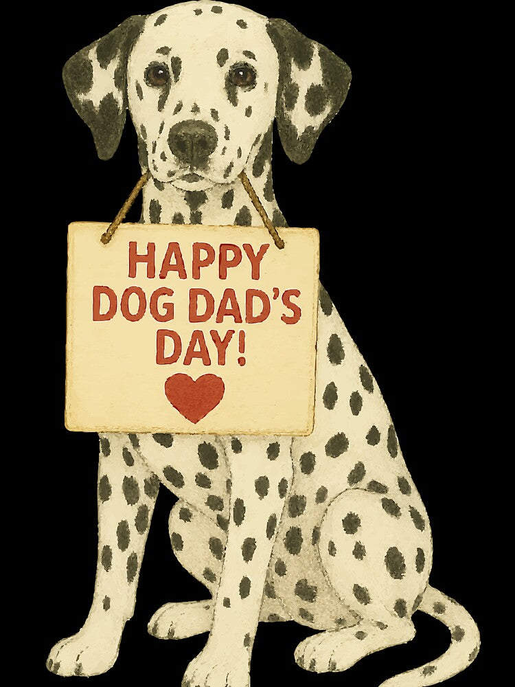 Spotted Love – Dalmatian Dog Dad’s Day Watercolor Tribute by AbstractAnom