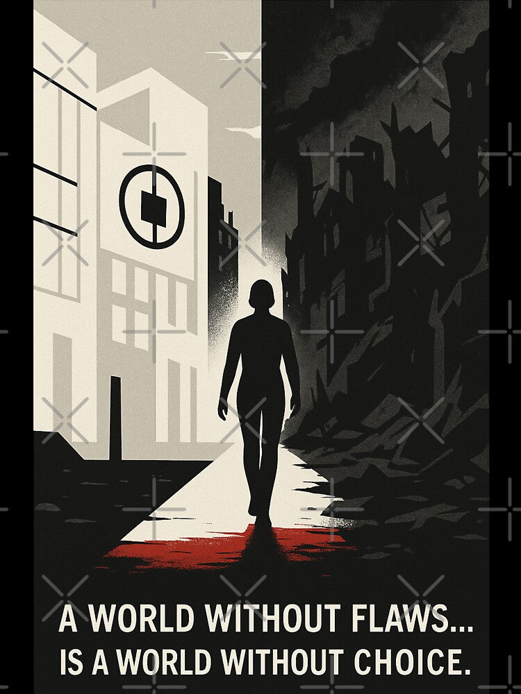 World Without Flaws Dystopian Quote Book Series Merch by Elizarfa