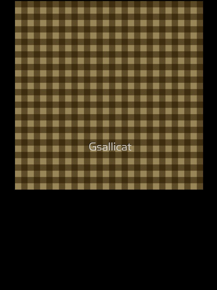 Brown and Golden Tan Buffalo Plaid Gingham Check by Gsallicat