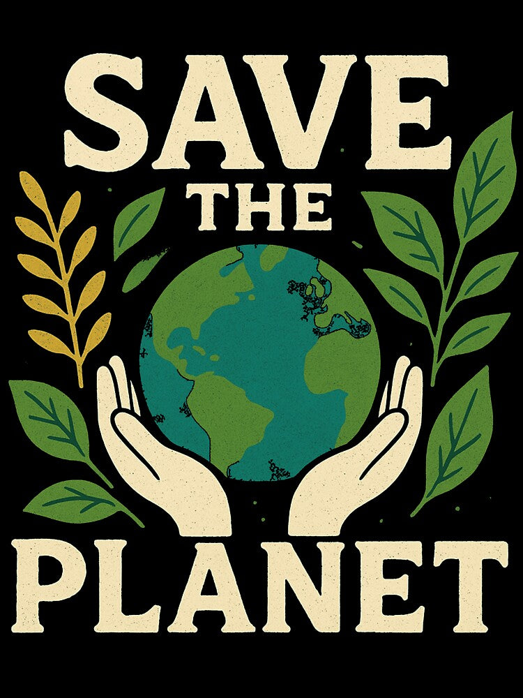 Save The Planet, Eco-Friendly Earth Art | Sustainable Nature by Oblivyum