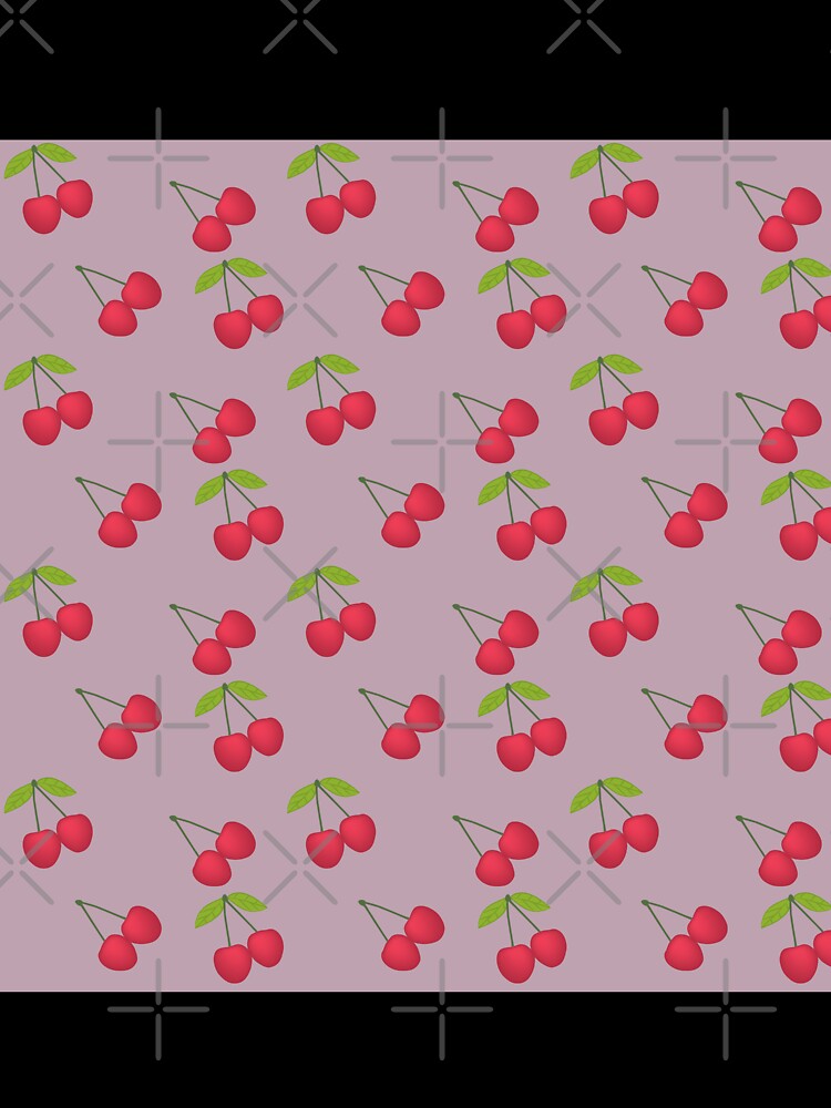 Retro Cherry Pattern _ Elegant Mauve by Mimi Huang