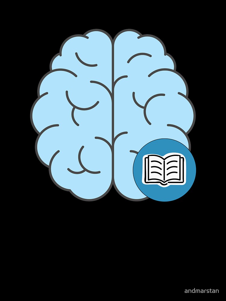 Brain Loves Books (Blue) by andmarstan