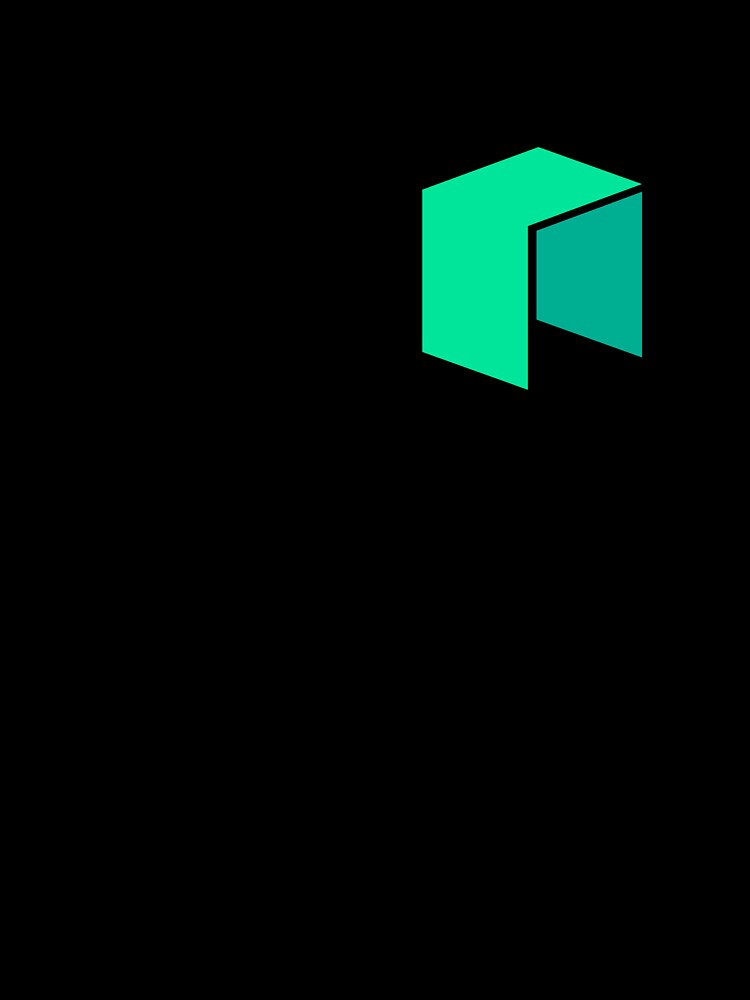 Neo Cryptocurrency Logo 3D Cube Tech Art by dmorcu