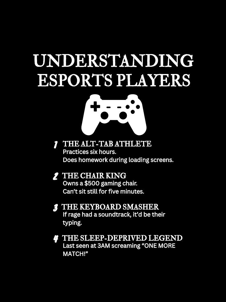 Understanding eSports Players – Funny Competitive Gaming Definitions – Black by PsyFlow35