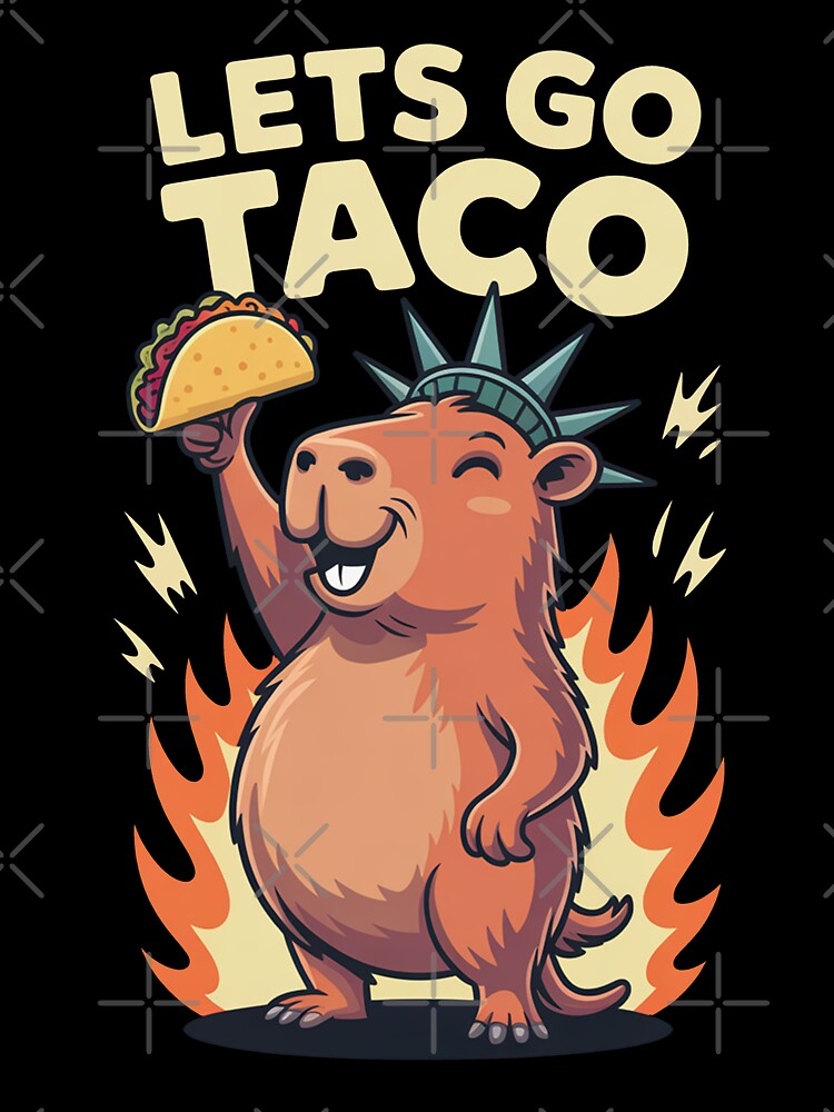 Let’s Go Taco Statue of Liberty Capybara by MonkiFlipp