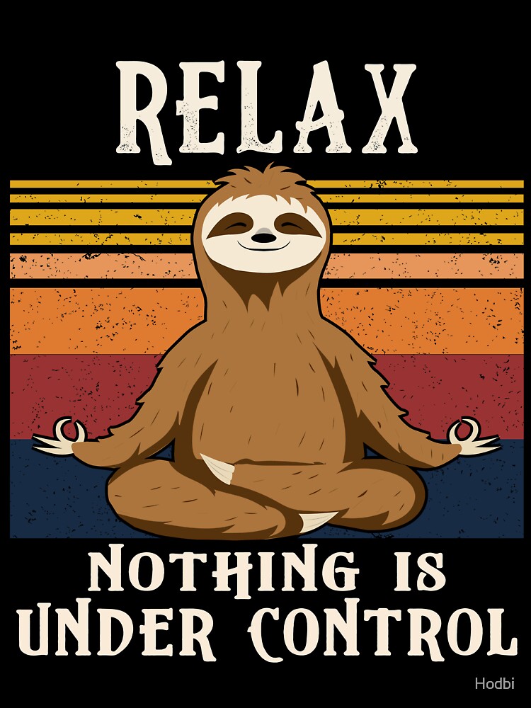 Funny Sloth Yoga Retro Vintage Gift by Hodbi