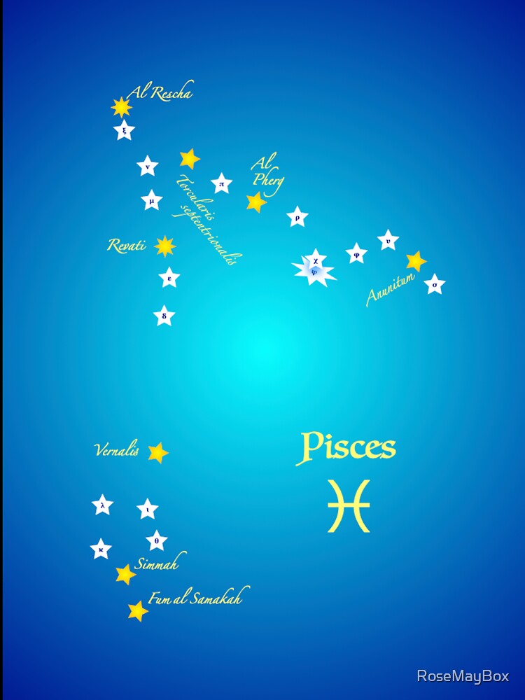PISCES — Constellation of Pisces by RoseMayBox