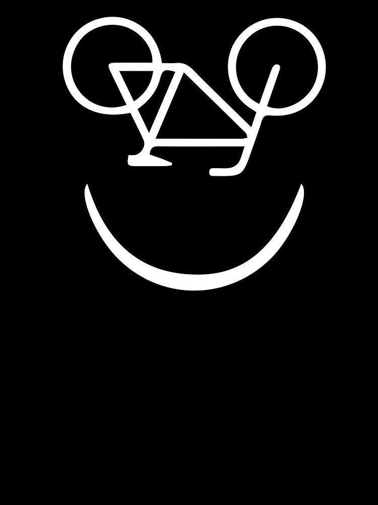 Cycling Funny - Smiling Bicycle Face by BeBeautifulBeU