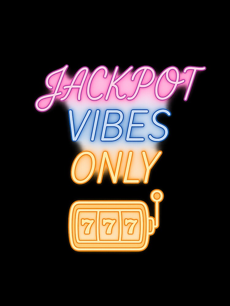 Jackpot Vibes Only – Retro Vegas Neon Slot Machine Design by Lex & Ed Studio