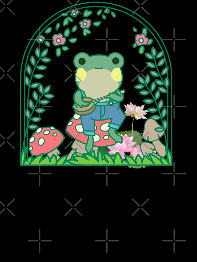kawaii frog playing banjo by sonizma