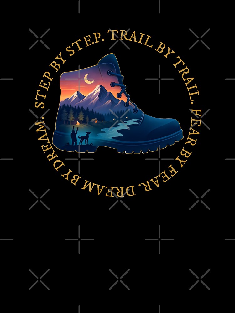Hiking Boot Mountain Adventure Illustration by wildexperience