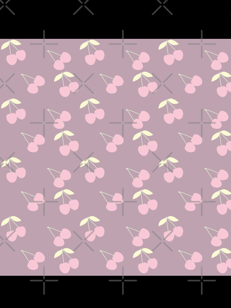 Retro Cherry Pattern _ Light Elegant Mauve by Mimi Huang