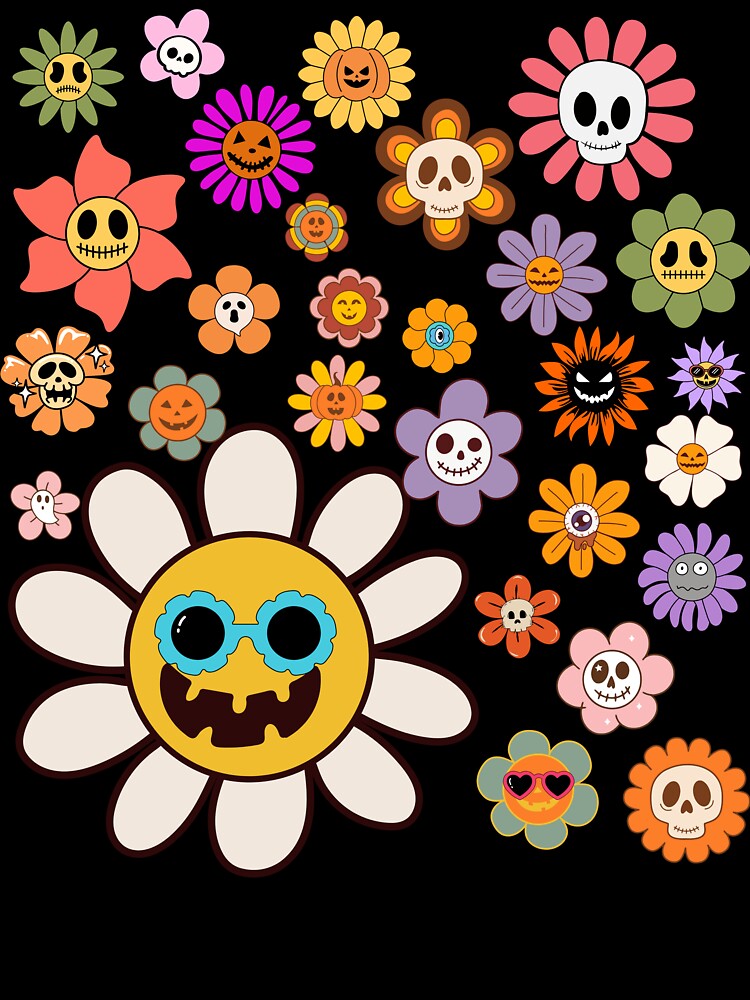 Hippie Halloween Flowers Design by MoniaZ