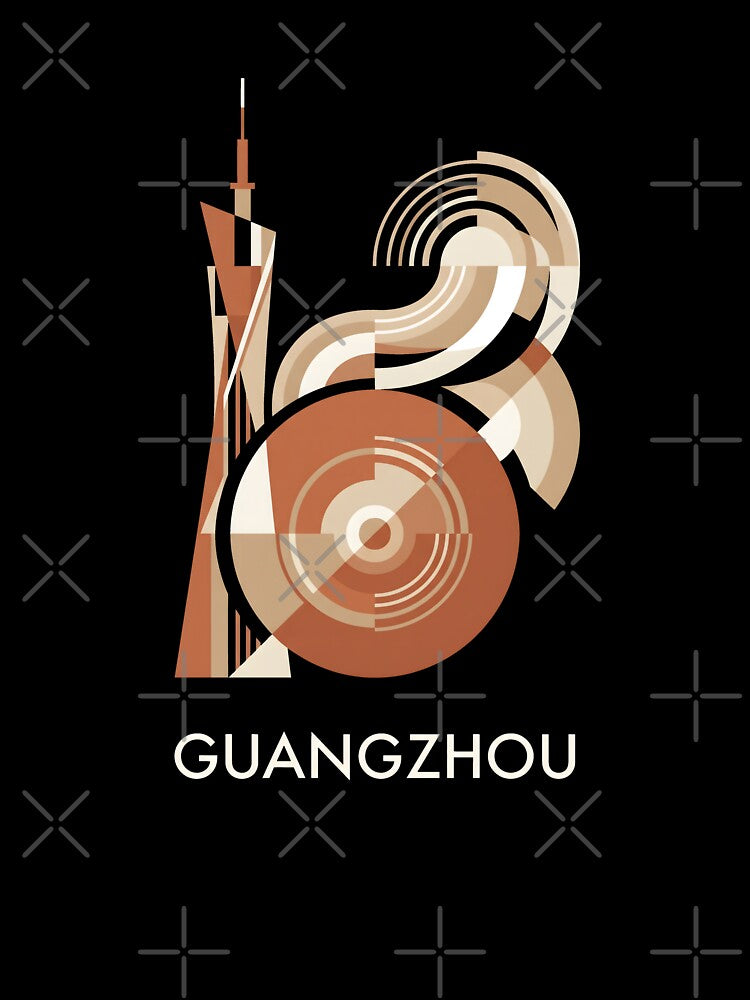 Abstract Bauhaus Guangzhou Tower Geometric Art by SplashTastic