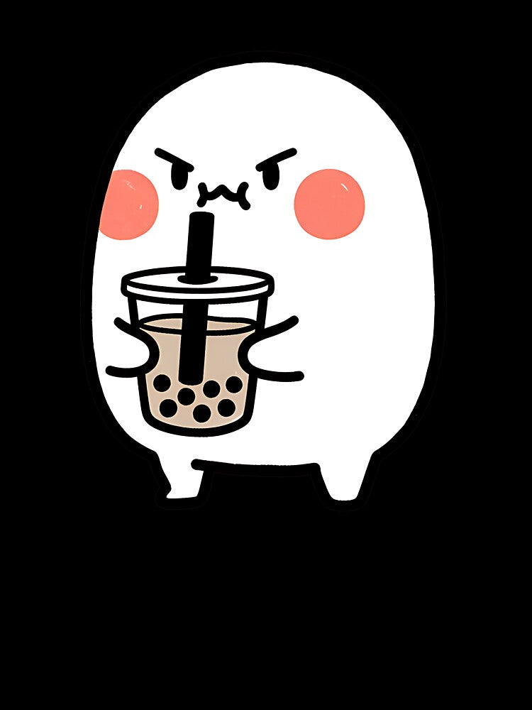 Grumpy Drinking Bubble Tea by DoodleMunch