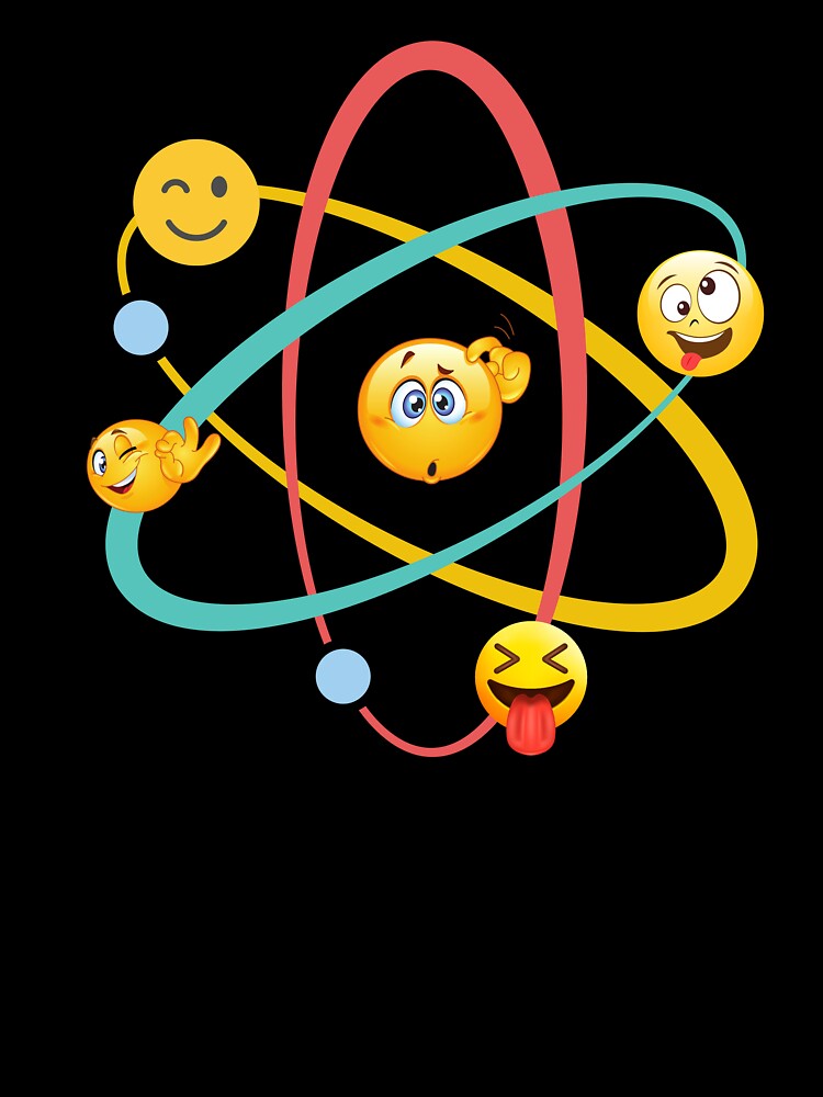 Fun scientific design: Atom   with a meme face by StyleFused