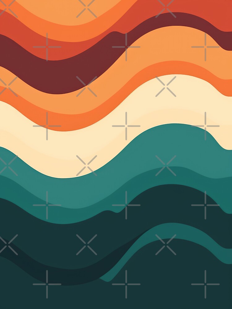 Retro photographic 70s palette waves II by Sara-Design2