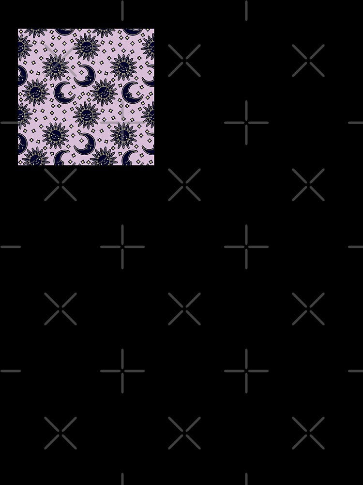 purple sun and moon celestial print by dottiedigitals