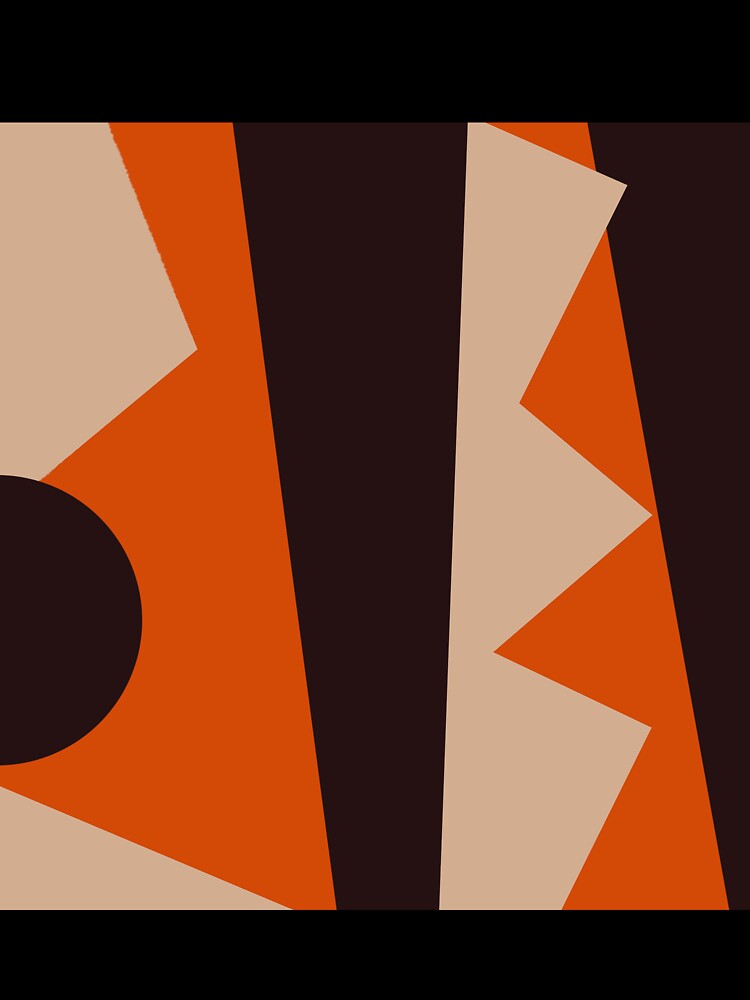 Geometric Invocation in  Orange & Black by Rob Colvin