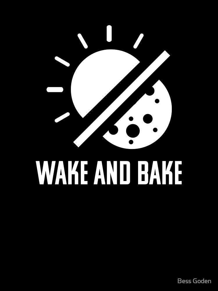 Wake and Bake Sun and Moon Graphic Design Weed/Cannabis/Pot/Marijuana Joint for 420 Smokers and Stoners by SteamParliament