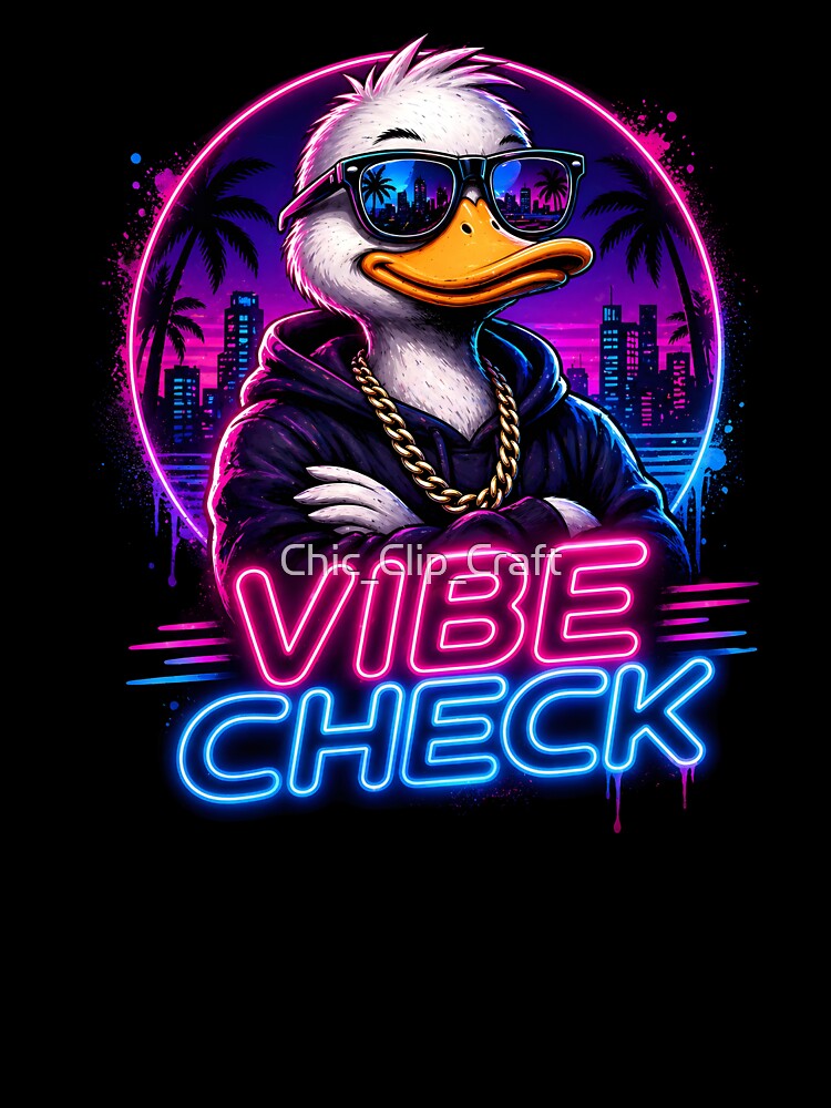 Vibe Check Neon City Duck by Chic_Clip_Craft