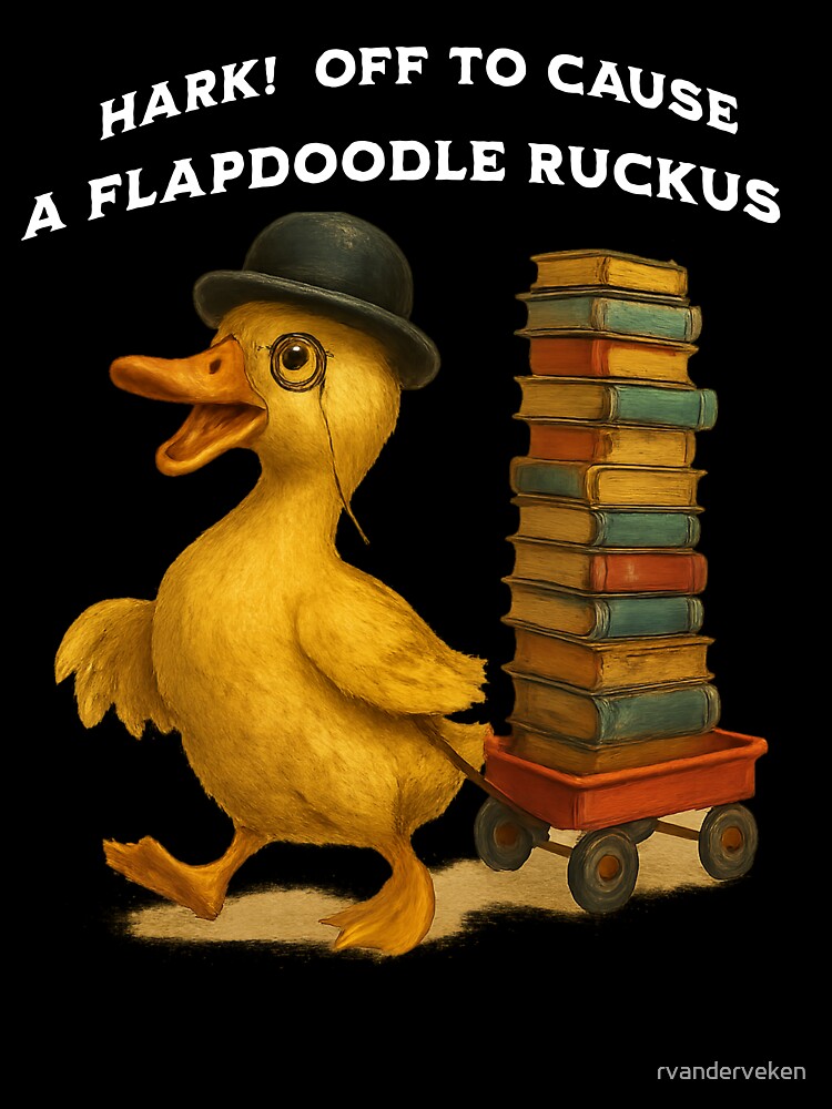 Duck Bowler Hat Shirt Fancy Speaking Animal Flapdoodle Ruckus Tee by rvanderveken