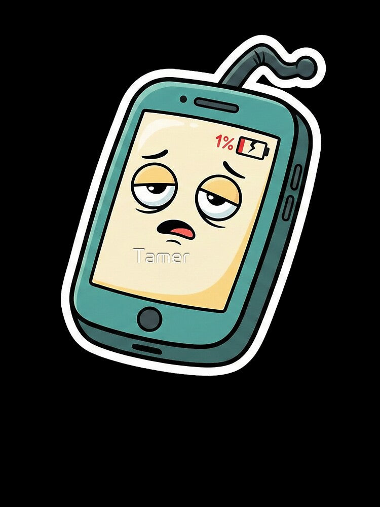 “Social Battery 1%” Cartoon by Tamer ⭐⭐⭐⭐⭐