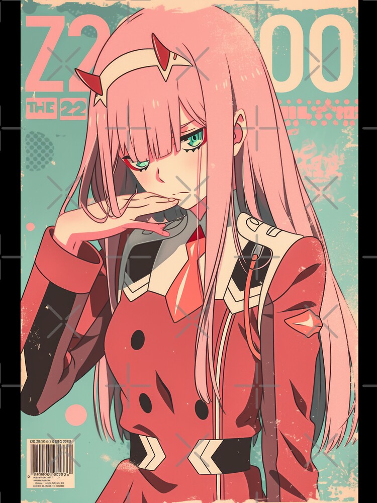 Zero Two Vintage Pop Cover by AnimeArsenalPrints