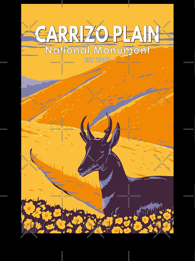 Carrizo Plain National Monument California Vintage by KrisSidDesigns