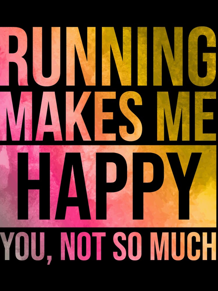 Running Makes Me Happy in Watercolo| Perfect Gift by sherricam