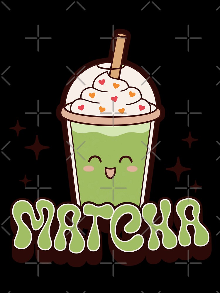 Cute Matcha Drink Illustration – Kawaii Green Tea Cup by Trend-Dify