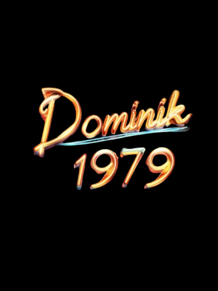 Dominik 1979 – Golden Neon Retro by AlexLineArt