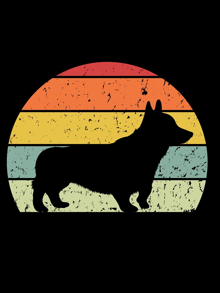 Retro Sunset Corgi Dad by Day design - black text by 29Bumblebee