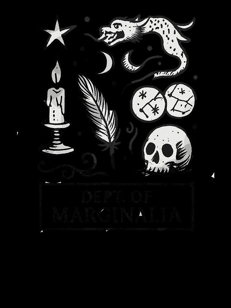 Dept. of Marginalia – Dark Academia Occult Doodles | Skull, Candle, Quill & Dragon by DavidMay