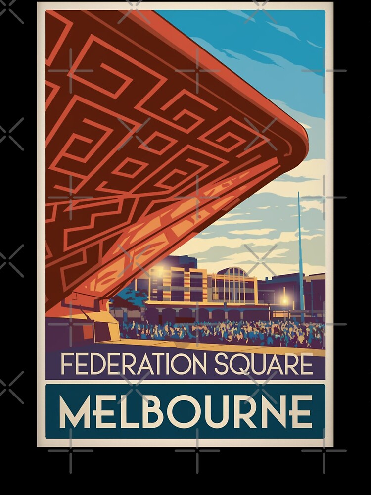 Melbourne Vintage Travel Poster by TravelerRat