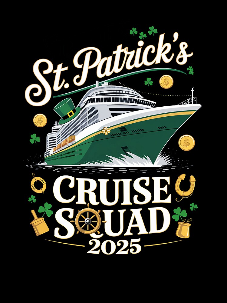 St Patrick's Day Cruise Squad 2025 Funny Family Matching by VasilisLamArt