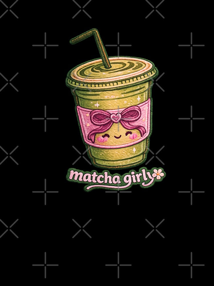 Just a Matcha Girly – Cute Coquette Style Matcha Tea by Artistusha